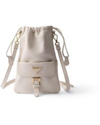 Prada - Nappa Leather Pouch - Lyst
