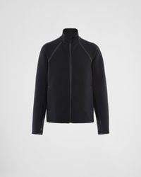 Prada - Recycled Double Jersey Zip-Up Jacket - Lyst
