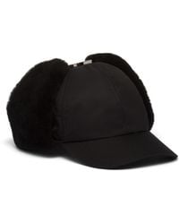Prada - Re-nylon And Shearling Hat - Lyst