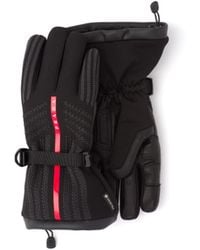 Prada - Gore-Tex, Leather And Knit Ski Gloves, Size 10 - Lyst