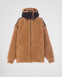 Prada - Double Fleece And Recycled Technical Fabric Jacket - Lyst