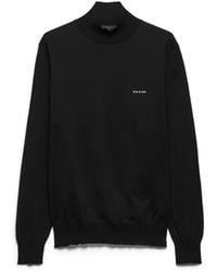 Prada - Cotton Mock Turtleneck Sweater - Lyst