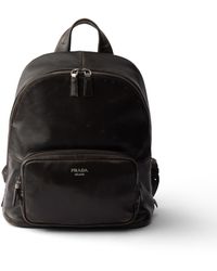 Prada - Distressed Nappa Leather Backpack - Lyst