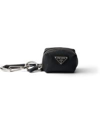 Prada - Leather Keychain Charm - Lyst