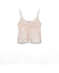 Prada - Top De Satén Y Encaje De Estilo Vintage - Lyst