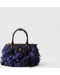 Prada - Satin And Patent Leather Galleria Mini-Bag - Lyst