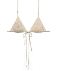 Prada - Lace-Trimmed Bra With Rhinestones - Lyst