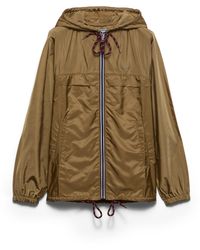 Prada - Lightweight Re-Nylon Hooded Raincoat - Lyst