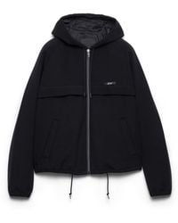 Prada - Hooded Technical Fabric Blouson Jacket - Lyst