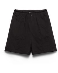 Prada - Pantalones Cortos Reversibles De Jersey De Algodón Y Re-Nylon, Mujer, Talla - Lyst