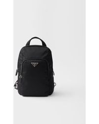 Prada - Re-Nylon And Saffiano Leather Backpack - Lyst