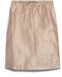 Prada - Jupe Crayon À Lien De Resserrage - Lyst
