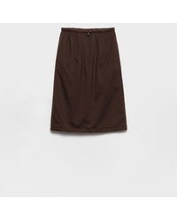 Prada - Reversible Cotton Jersey And Re-Nylon Skirt - Lyst