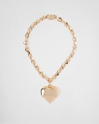 Prada - Collier À Gros Pendentif Eternal En Jaune - Lyst