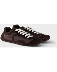 Prada - Montecarlo Re-Edition 2005 Suede And Re-Nylon Sneakers - Lyst