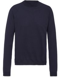 Prada - Jersey De Lana De Estambre Con Cuello Alto, Hombre, Talla - Lyst