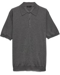Prada - Cashmere And Silk Polo Shirt - Lyst