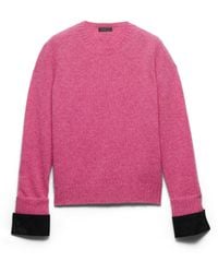 Prada - Pull À Col Rond En Laine Shetland, Homme, Taille - Lyst