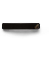 Prada - Hair Clip With Triangle Logo - Lyst