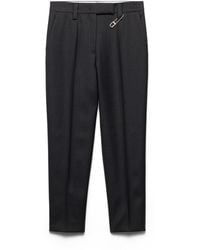 Prada - Wool Gabardine Pants With Pin - Lyst
