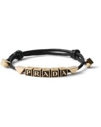 Prada - Nappa Leather Bracelet - Lyst