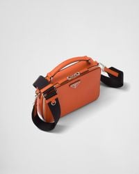 Prada Brique Crossbody Bag Saffiano Leather Mini at 1stDibs