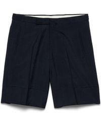 Prada - Mohair And Wool Bermudas - Lyst