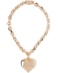 Prada - Collar Con Colgante Grande Eternal De Oro Amarillo, Mujer - Lyst