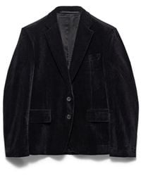 Prada - Single-Breasted Velvet Jacket - Lyst