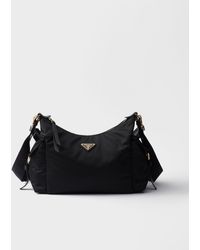 Prada - Explore Large Re-Nylon And Leather Bag - Lyst