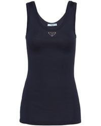Prada - Ribbed Triangle Tank Top - Lyst