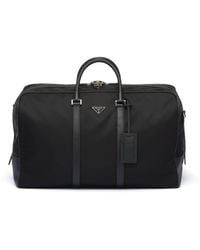 Prada - Bolsa De Lona En Piel Saffiano Y Re-Nylon - Lyst