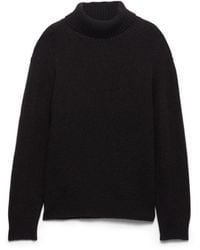 Prada - Re-Cashmere Turtleneck Sweater, Anthracite - Lyst