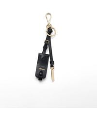 Prada - Leather Keychain Charm With Mirror Case - Lyst