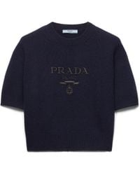 Prada - Wool And Cashmere Crew-Neck Sweater - Lyst
