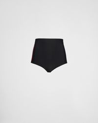 Prada - Stretch Jersey Swim Shorts - Lyst