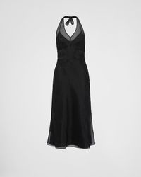 Prada - Re-edition 1995 Organza Halter Dress - Lyst