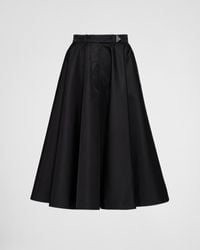 Prada - Pleated Full Skirt - Lyst