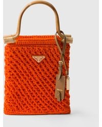 Prada - Mini Crochet Tote Bag - Lyst