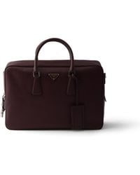 Prada - Saffiano Leather Work Bag - Lyst