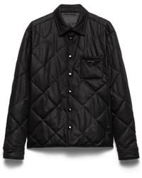 Prada - Camisa Acolchada De Cachemir, Hombre, Talla - Lyst