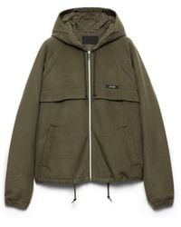 Prada - Hooded Technical Fabric Blouson Jacket - Lyst