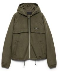 Prada - Hooded Technical Fabric Blouson Jacket - Lyst