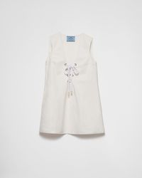 Prada - Minikleid Aus Old Satin - Lyst