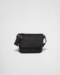 Prada - Leather Bag With Shoulder Strap - Lyst