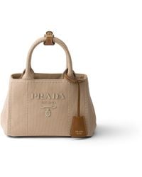 Prada - Jardinière Cotton Canvas Mini-Bag, Cord - Lyst