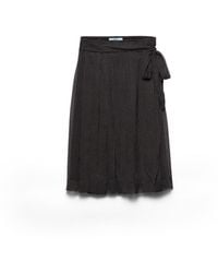 Prada - Printed Chiffon Wrap Skirt - Lyst