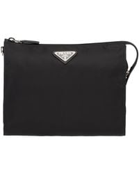 Prada - Re-nylon And Saffiano Leather Necessaire - Lyst