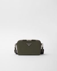 Prada - Small Saffiano Leather Brique Cross-Body Bag - Lyst
