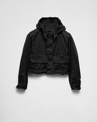Prada - Cropped Cotton Blouson Jacket - Lyst